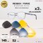 กรอบแว่น REXBOX EYEWEAR รุ่น Forge T2 (กรอบรุ่นสีเทา) | วัสดุ Aluminum Alloy มาพร้อมกับคลิปออน Polarized 3 อัน เทาดำ, ฟ้าใล่เฉด, เหลือง