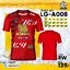 LUGUST SPORT เสื้อกีฬาพิมพ์ลาย เสื้อกีฬา แขนสั่น เสื้อพิมพ์ลายสิงห์ LUGEST LG-A008 แดง