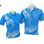 MN POLO เสื้อโปโลพิมพ์ลาย แบบพิมพ์ลายขอ สีฟ้า
