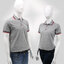 HBP POLO เสื้อโปโล เสื้อคอปก สีเทาขลิบแดงน้ำเงิน มีทั่งทรงชาย-หญิง