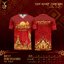 TIDS SPORT เสื้อบุญกฐิน เสื้อทีม เสื้อสายบุญ คอวี สีแดง-ทอง