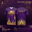 TIDS SPORT เสื้อบุญกฐิน เสื้อทีม เสื้อสายบุญ คอวี สีม่วง-ทอง