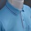 EG POLO เสื้อโปโล เสื้อคอปก เสื้อสำเร็จรูป ยูนิฟอร์ม สีฟ้าใสขลิบฟ้าเข้ม