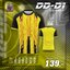 DOOD SPORT DD-DD1 เสื้อกีฬา พิมพ์ลาย คอลกม แขนสั่น สีเหลือง