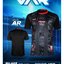 VAR เสื้อกีฬา วีเออาร์ H3 SPORT SH-AR3 เสื้อกีฬา เสื้อกีฬาพิมพ์ลาย สีดำ
