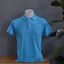 EG POLO เสื้อโปโล เสื้อคอปก เสื้อสำเร็จรูป ยูนิฟอร์ม สีฟ้าใสขลิบกลางขาว