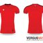 VERSUS VA1101 เสื้อกีฬาคอวี รุ่น VPRO2 สีแดง