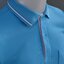 EG POLO เสื้อโปโล เสื้อคอปก เสื้อสำเร็จรูป ยูนิฟอร์ม สีฟ้าใสขลิบกลางขาว