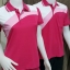 MC เสื้อโปโล แบบสไลด์ สีชมพูบานเย็น TC Micro มีทั้งทรงชาย-หญิง