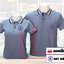เสื้อโปโลปักตรา อสม สีเทาซีเมนต์อ่อน เนื้อผ้าคุณภาพ Micro plus-3 ไม่เป็นขุย100%
