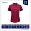 MOS POLO MicroX เสื้อโปโล เสื้อคอปก ยูนิฟอร์มพรีเมี่ยม แดงเลือดหมู ขลิบปกขาวกรมท่า