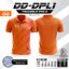 DOOD SPORT DD-DPL1 เสื้อคอปกพิมพ์ลาย ผ้าไมโคร 6 เหลี่ยม(รังผึ้ง) สีส้ม