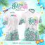 เสื้อพิมพ์ลาย เสื้อสงกรานต์ ผ้า MIcro Polyster ทั้งเด็ก-ผู้ใหญ่ คอวี สีขาว