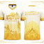 TIDS SPORT เสื้อบุญกฐิน เสื้อทีม เสื้อสายบุญ คอวี สีขาว-ทอง