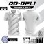 DOOD SPORT DD-DPL1 เสื้อคอปกพิมพ์ลาย ผ้าไมโคร 6 เหลี่ยม(รังผึ้ง) สีขาว