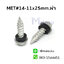 สกรูเมทัลชีทดูดแผ่นซ้อน ปลายแหลม ปลายผ่า สกรูยิงแผ่นซ้อน FLASHING 14-11X25 mm.ผ่า