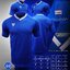 VERSUS V SOFT เสื้อกีฬา เสื้อฟุตบอล คอวี VA1107 สีน้ำเงิน BB