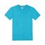 T-Shirt เสื้อยืด คอกลม-คอวี แต่งกุ๊นคอ COTTON100% สีฟ้า