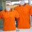PL เสื้อโปโล เสื้อคอปก เสื้อสำเร็จรูป เสื้อทีม ยูนิฟอร์ม สีส้ม ปกน้ำเงิน 2