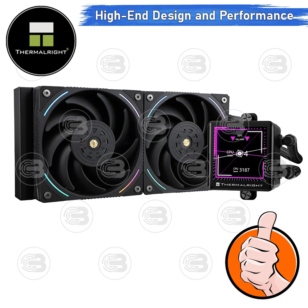 [CoolBlasterThai] Thermalright FROZEN VISION 240 BLACK ARGB AIO Liquid CPU Cooler (AM5/LGA1851 Ready) ประกัน 6 ปี (ชุดระบายความร้อน)