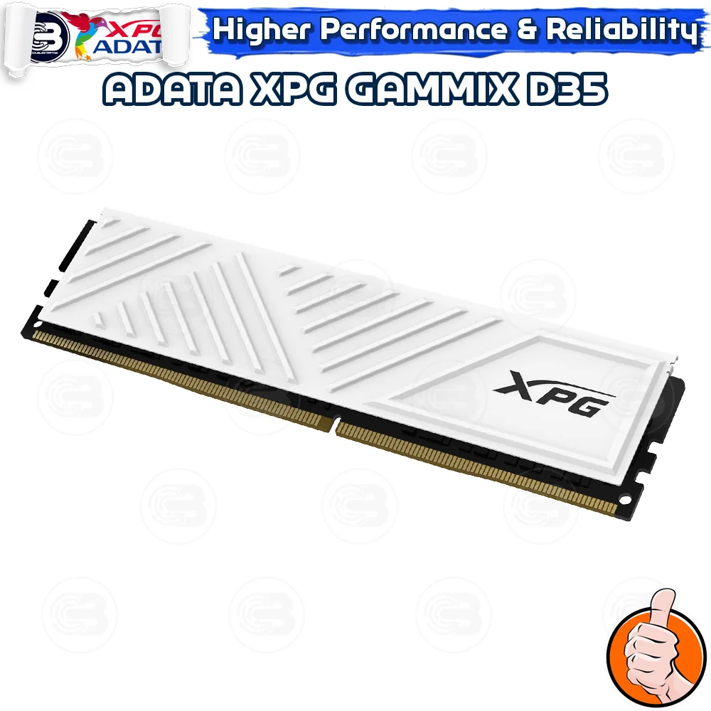 [CoolBlasterThai] ADATA XPG GAMMIX D35 WHITE16GB (16GBx1) DDR4-3200 CL16-20-20 (LT-Warranty)