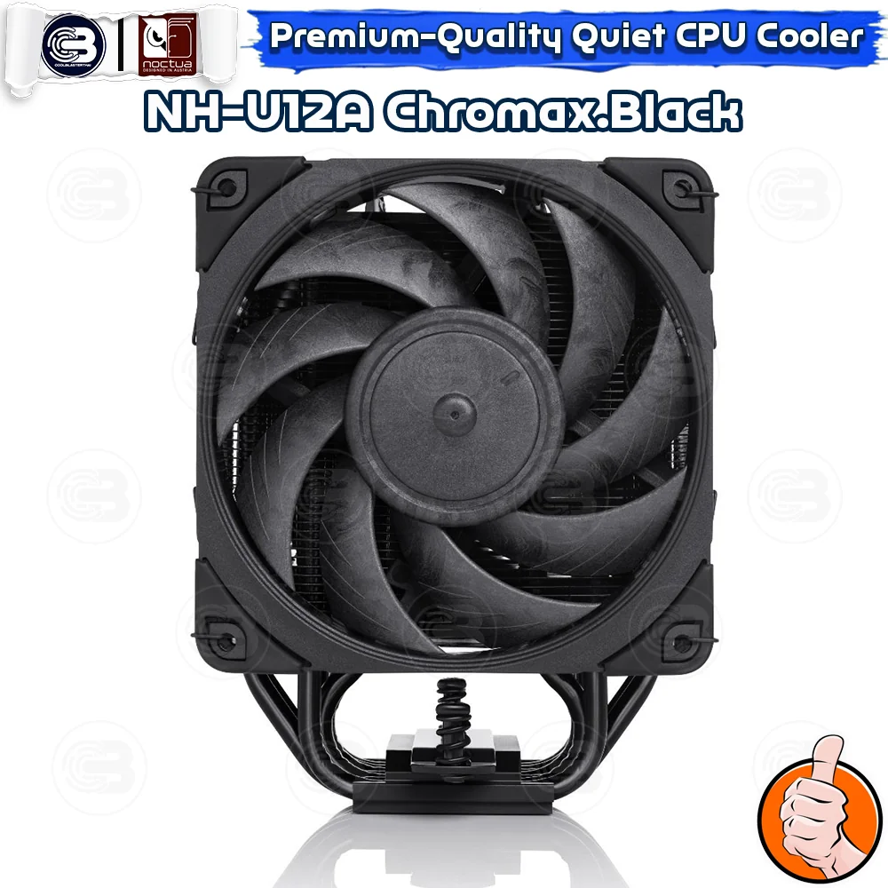 [CoolBlasterThai] NOCTUA NH-U12A CHROMAX.BLACK Heat Sink CPU Cooler (AM5/LGA1700 Ready) ประกัน 6 ปี
