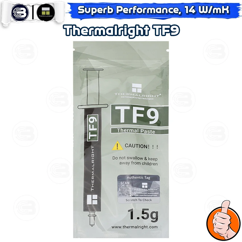[CoolBlasterThai] THERMALRIGHT TF9 Thermal Compound 1.5g./14 W/m.k (ซิลิโคนนำความร้อน)