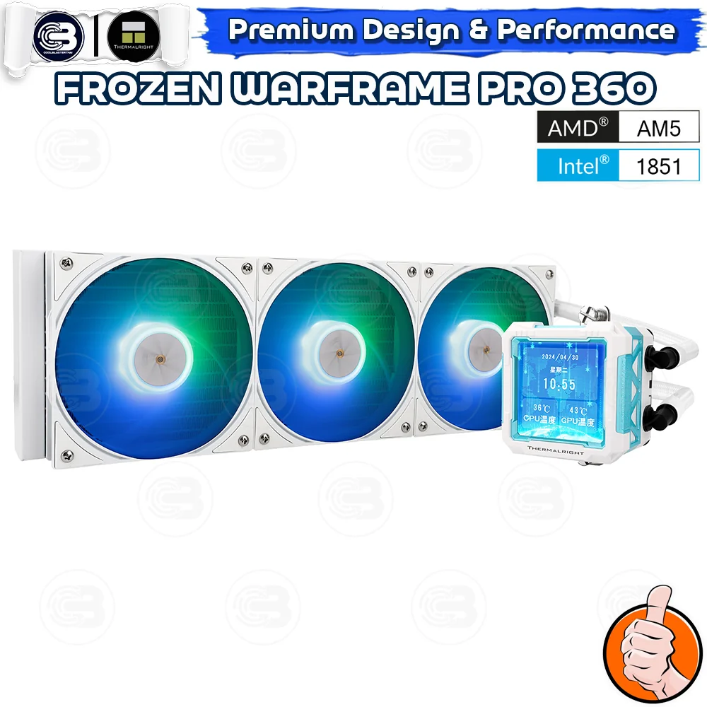 [CoolBlasterThai] THERMALRIGHT FROZEN WARFRAME PRO 360 ARGB WHITE AIO Liquid CPU Cooler (AM5/LGA1851 Ready) ประกัน 5 ปี