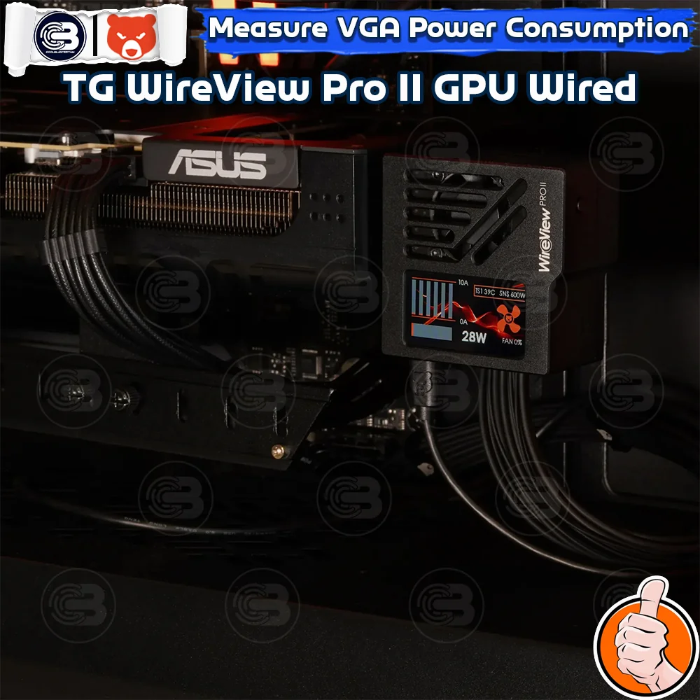 [CoolBlasterThai] THERMAL GRIZZLY WIREVIEW PRO II WIRED (TG-WV-P2-H19W) GPU Power Consumption TFT-IPS Display (จอแสดงข้อมูลการใช้พลังงาน)
