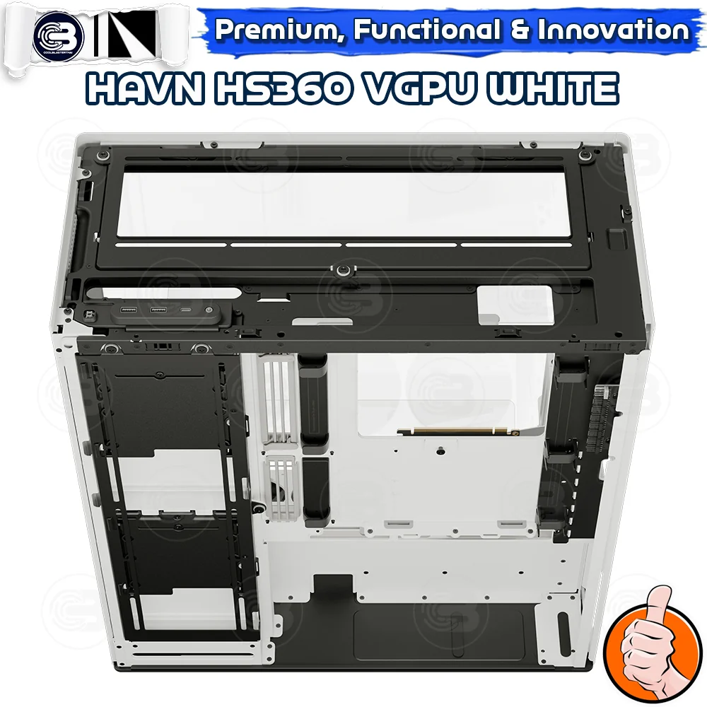 [CoolBlasterThai] HAVN HS360 VGPU WHITE Premium Mid-Tower ATX PC Case