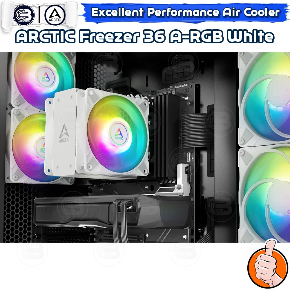 [CoolBlasterThai] ARCTIC FREEZER 36 A-RGB WHITE CPU Air Cooler (LGA1851/1700/AM5/AM4)