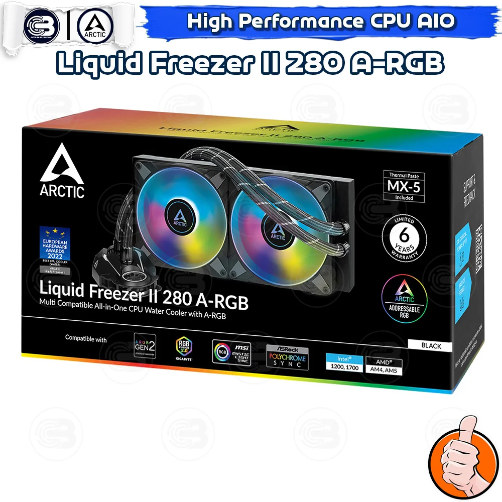 [CoolBlasterThai] ARCTIC LIQUID FREEZER II 280 A-RGB All-In-One CPU Water Cooler (LGA1851/AM5 Ready)