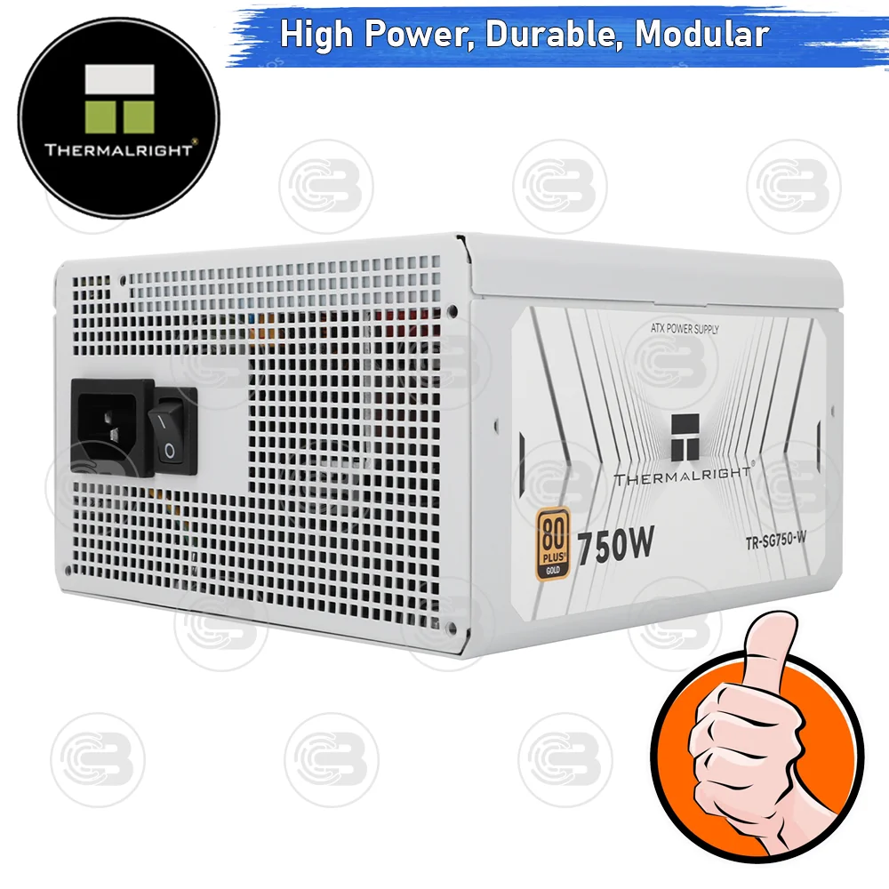 [CoolBlasterThai] Thermalright Power Supply 750W WHITE 80 Plus Gold Full Modular (SG750-W) ประกัน 5 ปี