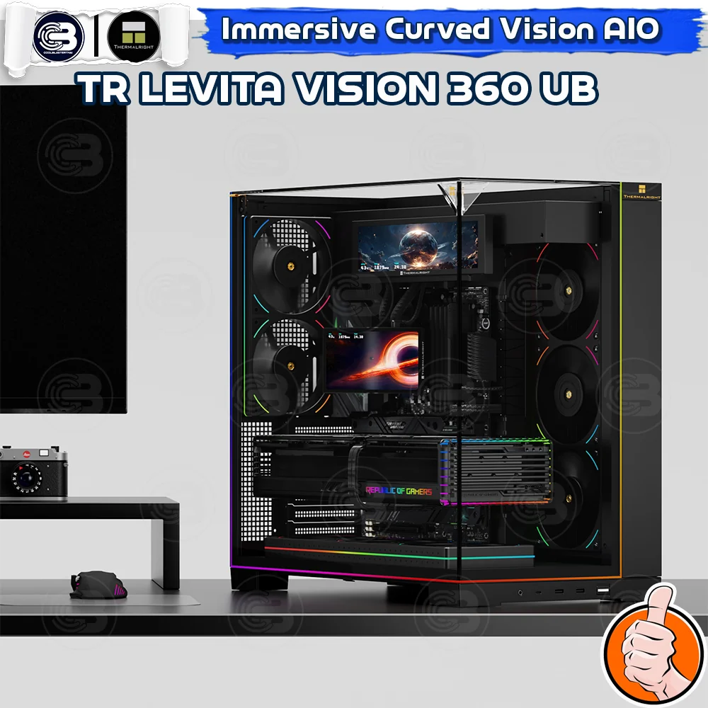[CoolBlasterThai] Thermalright Levita Vision 360 UB ARGB BLACK AIO Liquid CPU Cooler (AM5/LGA1851 Ready) ประกัน 6 ปี (ชุดระบายความร้อน)