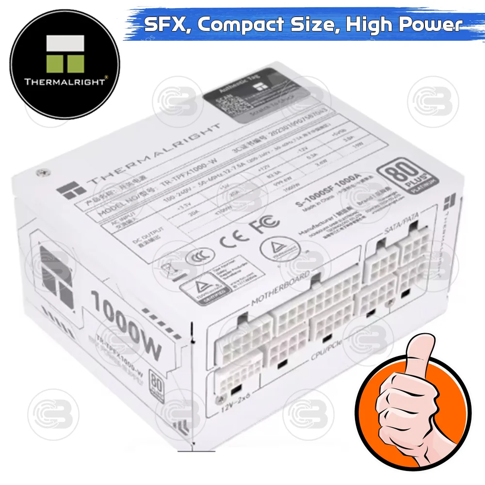 [CoolBlasterThai] Thermalright SFX Power Supply 1000W 80 Plus Platinum Embossed Full Modular (TPFX 1000-W) ประกัน 7 ปี