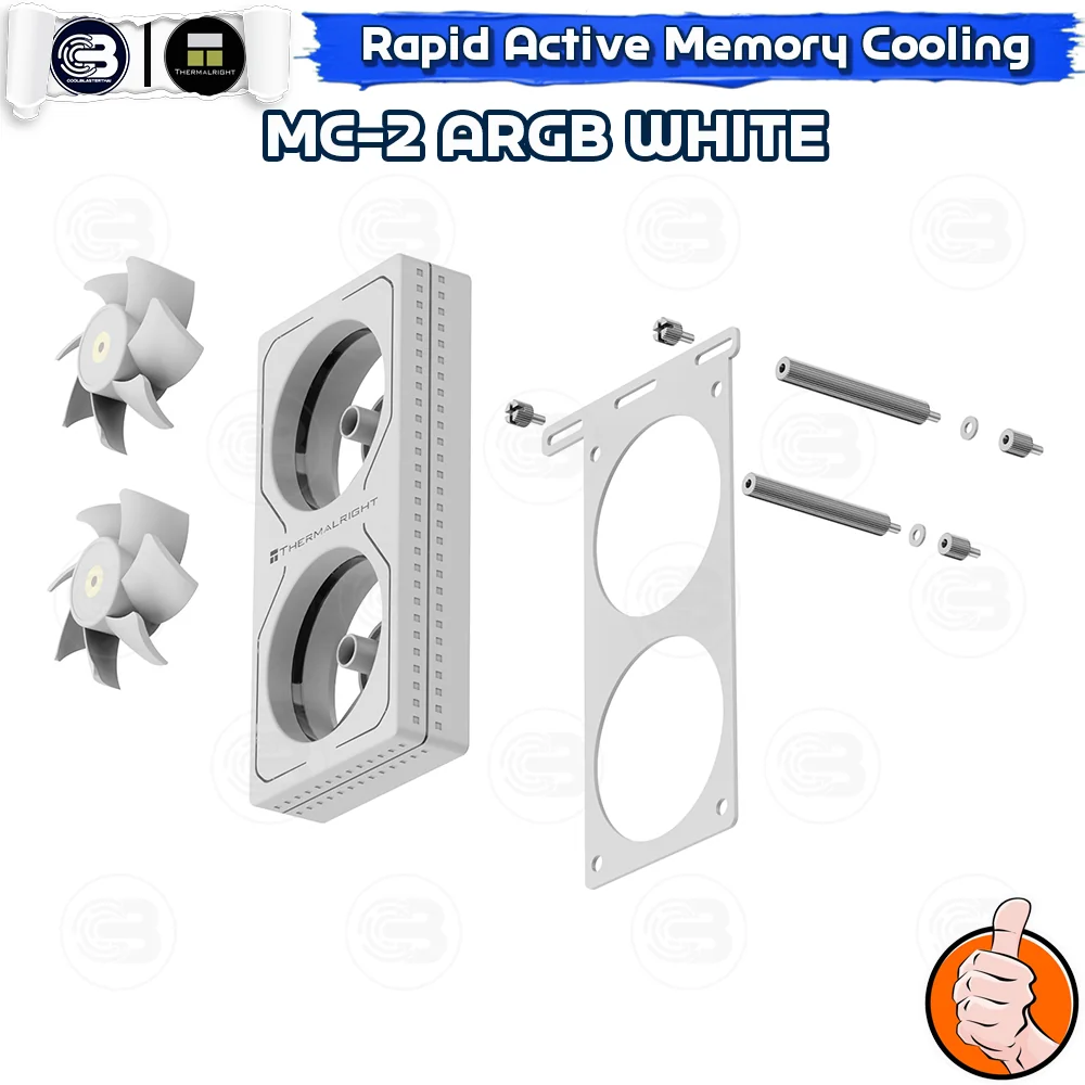 [CoolBlasterThai] Thermalright MC-2 ARGB WHITE MEMORY COOLING KIT (ชุดระบายความร้อน)