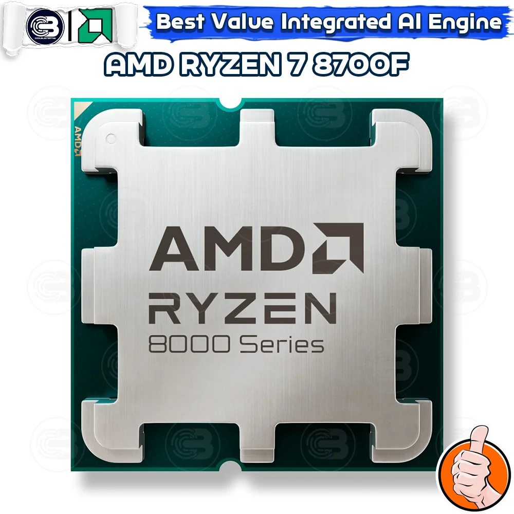 [CoolBlasterThai] CPU AMD RYZEN 7 8700F 8 CORE/16 THREAD MPK-NO BOX (SOCKET AM5) 3-Y Warranty