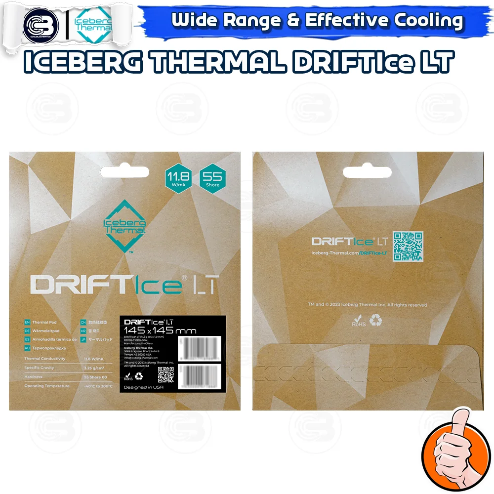 [CoolBlasterThai] ICEBERG THERMAL DRIFTIce LT Thermal Pad 145x145 mm./1.0 mm./11.8 W/mK