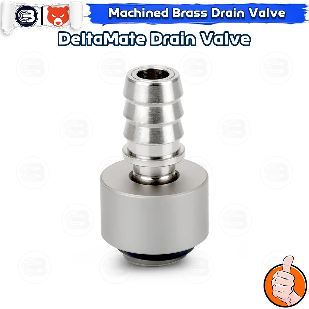 [CoolBlasterThai] THERMAL GRIZZLY DELTAMATE DRAIN VALVE Matt Nickel Machined Brass
