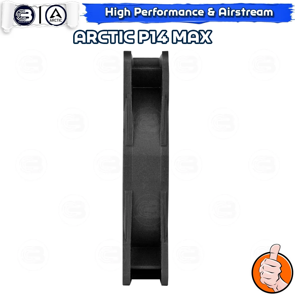 [CoolBlasterThai] ARCTIC P14 Max Black (BULK PACKAGING) 2800 RPM (size 140 mm.) PC Fan Case ประกัน 6 ปี