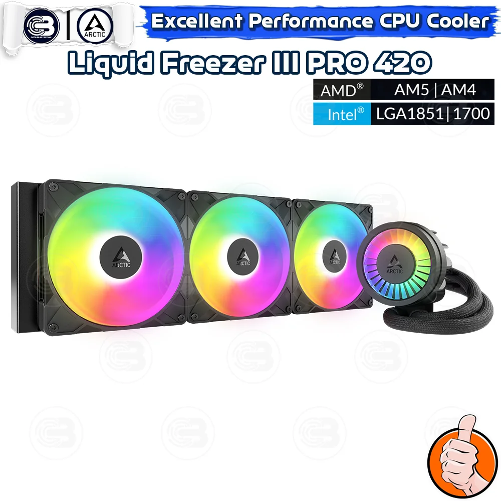 [CoolBlasterThai] ARCTIC LIQUID FREEZER III PRO 420 A-RGB Black (All-In-One CPU Water Cooler) (LGA1851/1700/AM5/AM4)