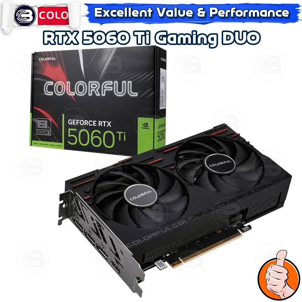 [CoolBlasterThai] COLORFUL GeForce RTX 5060Ti GAMING DUO OC 8GB-V (3Y)