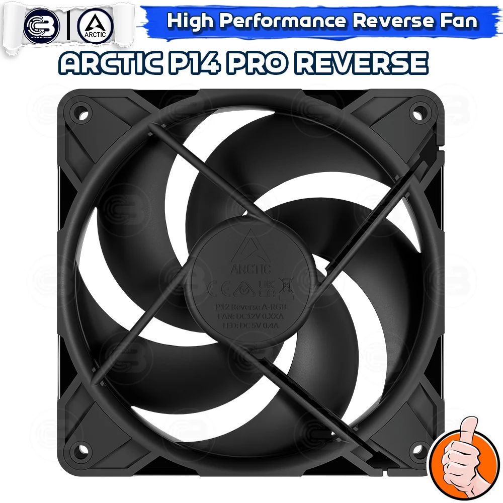 [CoolBlasterThai] ARCTIC P14 PRO REVERSE PST BLACK (140 mm.) X3 Value Pack PC Fan Case ประกัน 6 ปี