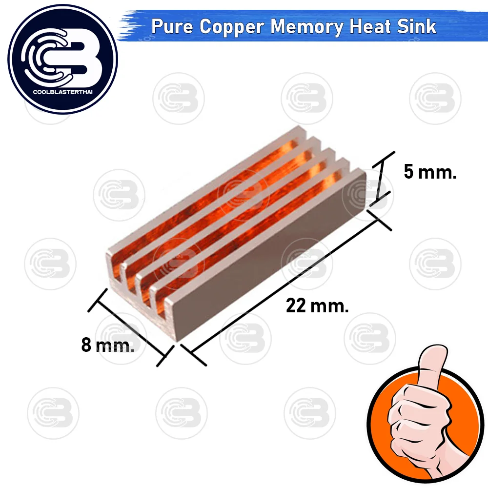 [CoolBlasterThai] Long Pure Copper Memory Heat Sink