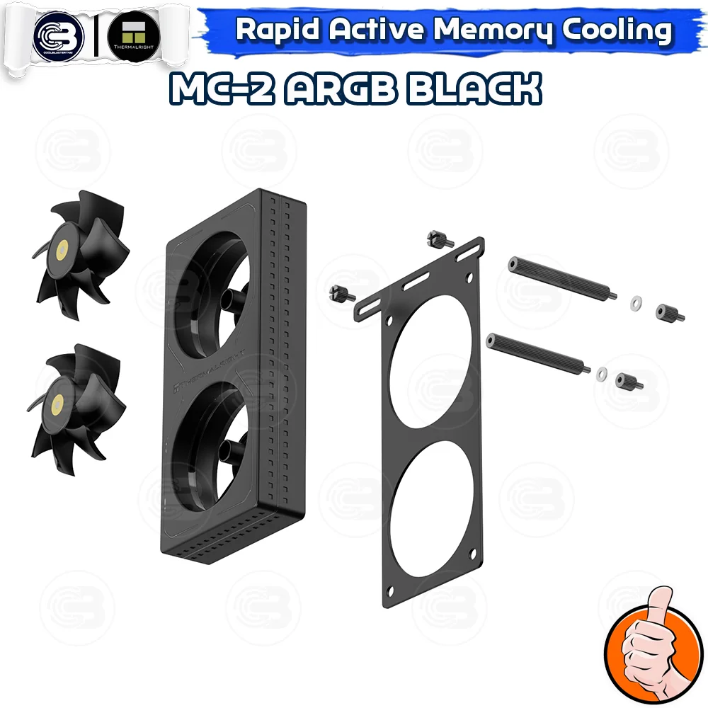[CoolBlasterThai] Thermalright MC-2 ARGB BLACK MEMORY COOLING KIT (ชุดระบายความร้อน)