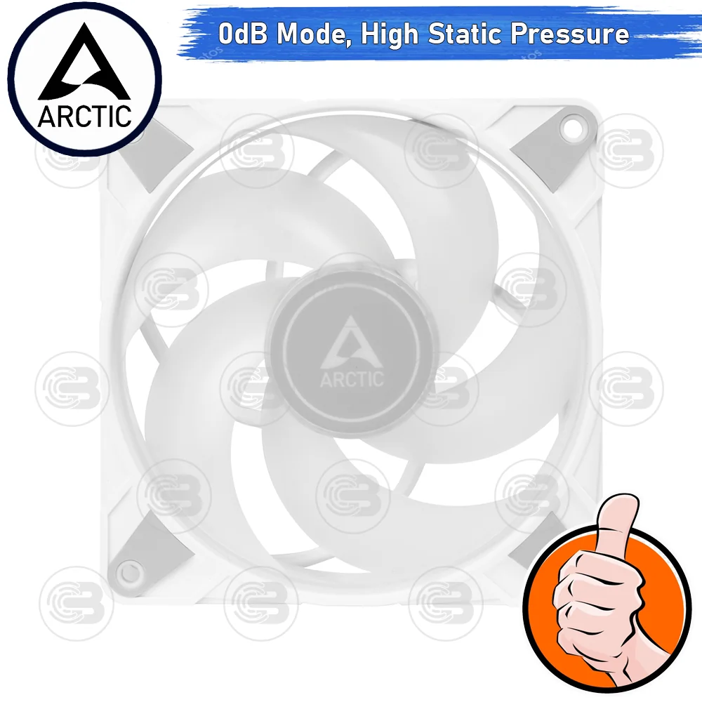 [CoolBlasterThai] ARCTIC P14 White PWM PST A-RGB 0dB (size 140 mm.) PC Fan Case ประกัน 6 ปี