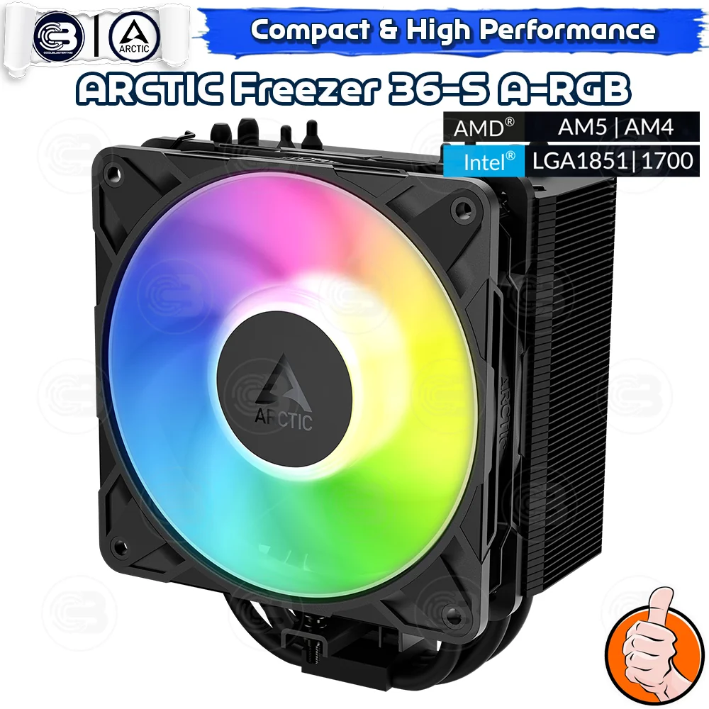 [CoolBlasterThai] ARCTIC FREEZER 36-S A-RGB BLACK CPU Air Cooler (LGA1851/1700/AM5/AM4)