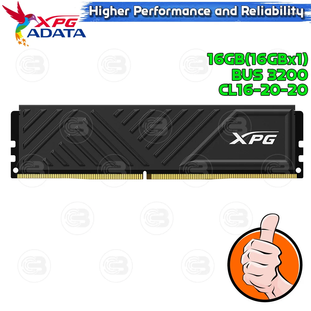 [CoolBlasterThai] ADATA XPG GAMMIX D35 BLACK 16GB (16GBx1) DDR4-3200 CL16-20-20 (LT-Warranty)