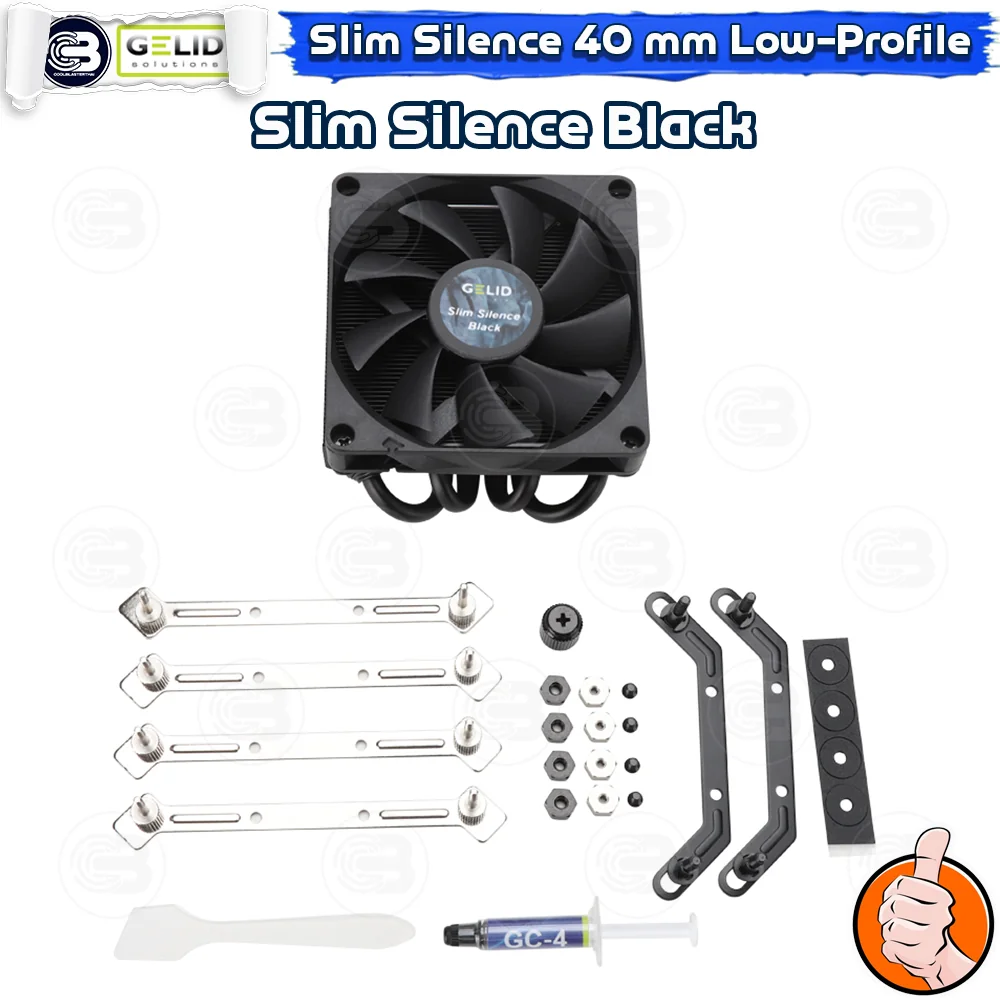 [CoolBlasterThai] GELID Slim Silence Black CPU Cooler (AM5/LGA1700 Ready) ประกัน 5 ปี (CC-SSILENCE-BLACK)