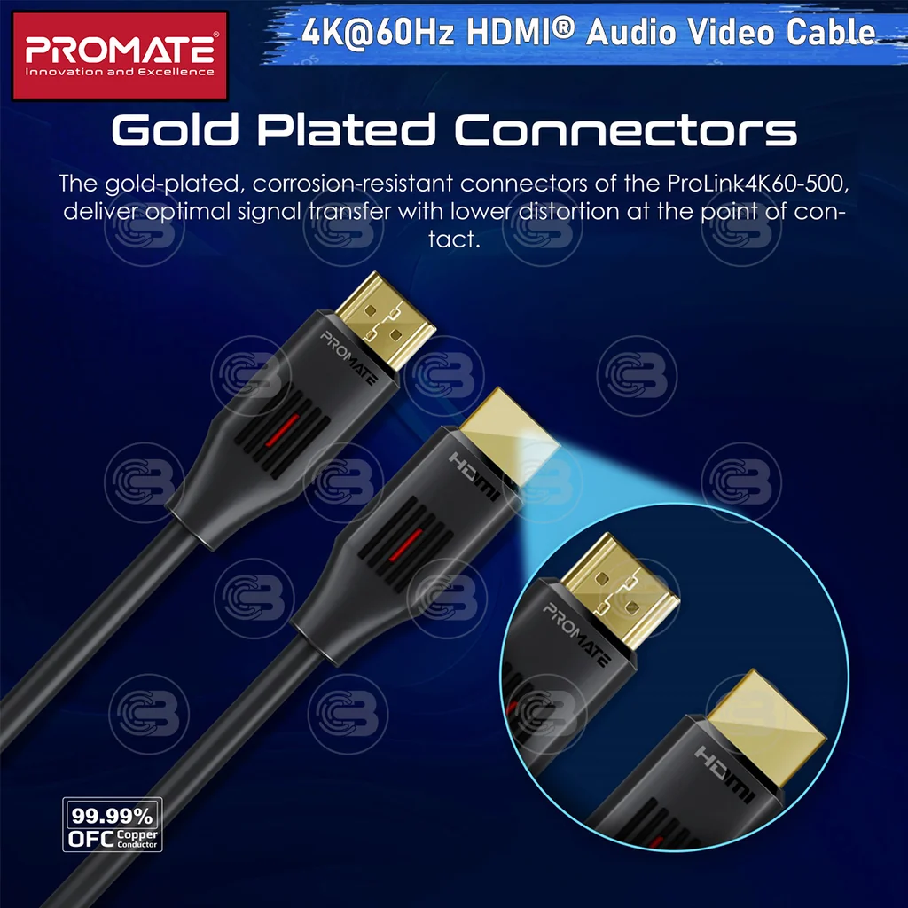 [CoolBlasterThai] PROMATE HDMI To HDMI 4K@60Hz 10M (PROLINK4K60-10M) (2Y Warranty)